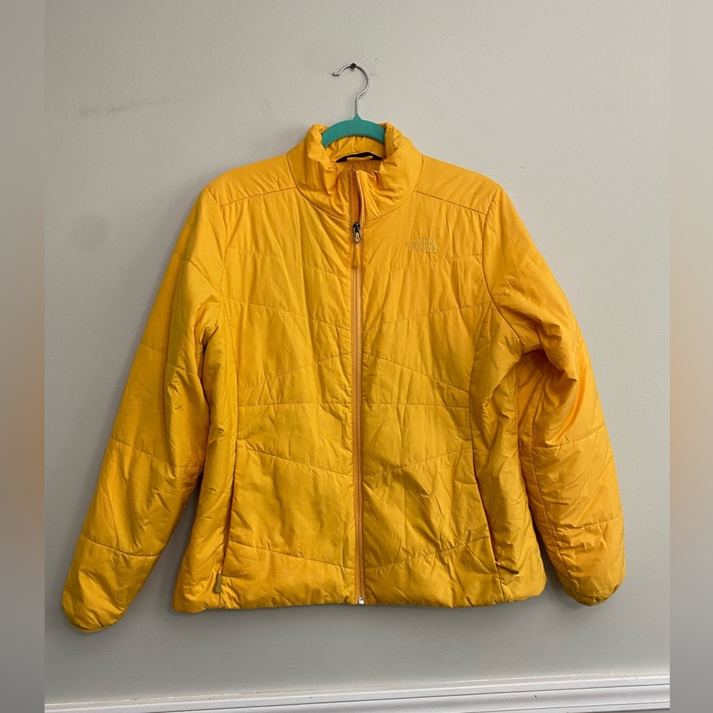 Women’s North Face Yellow Puffer Jacket - XL